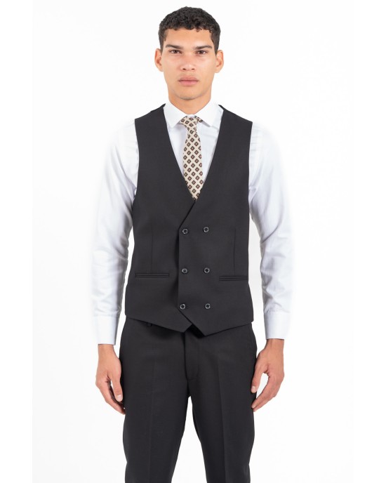 Κοστούμι Vittorio Adriano μαύρο SLIM FIT