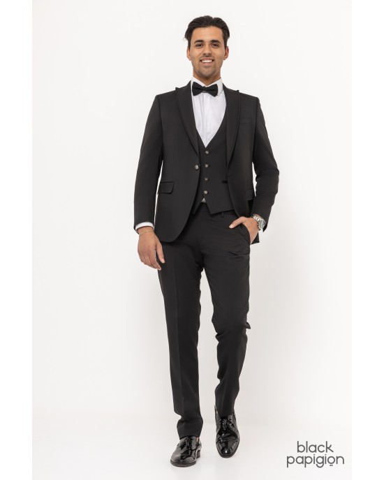 Κοστούμι 19V69 Italia Versace Abbigliamento Perroti μαύρο SLIM FIT