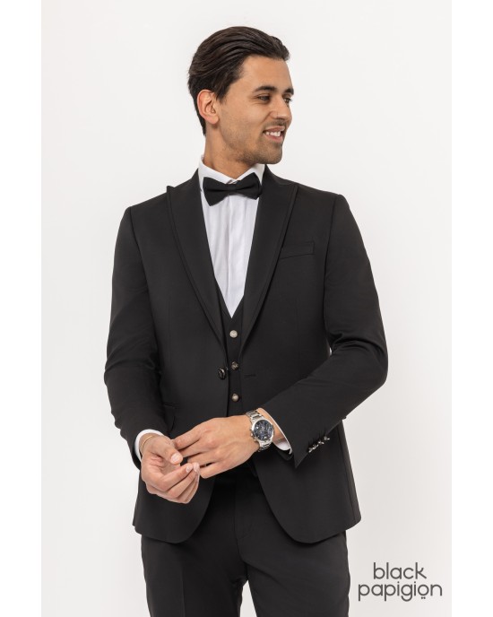 Κοστούμι 19V69 Italia Versace Abbigliamento Perroti μαύρο SLIM FIT