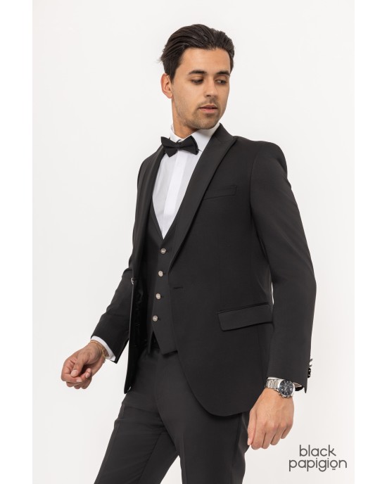 Κοστούμι 19V69 Italia Versace Abbigliamento Perroti μαύρο SLIM FIT
