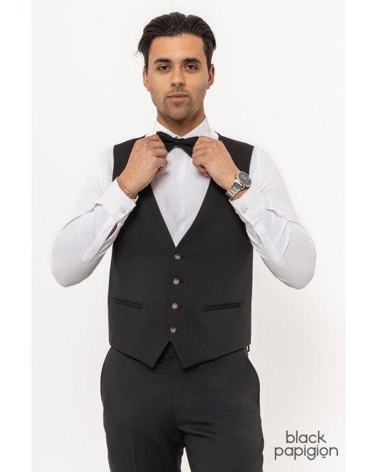 Κοστούμι 19V69 Italia Versace Abbigliamento Perroti μαύρο SLIM FIT