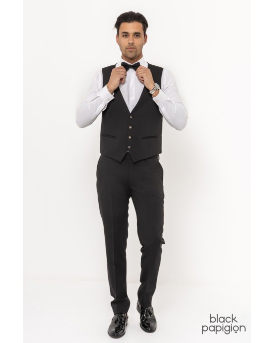 Κοστούμι 19V69 Italia Versace Abbigliamento Perroti μαύρο SLIM FIT