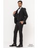 Κοστούμι 19V69 Italia Versace Abbigliamento Perroti μαύρο SLIM FIT