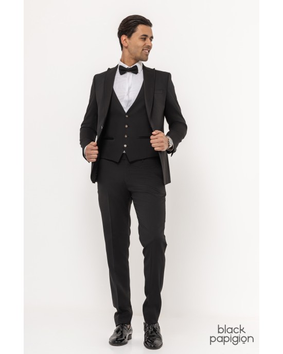 Κοστούμι 19V69 Italia Versace Abbigliamento Perroti μαύρο SLIM FIT