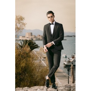 Κοστούμι 19V69 Italia Versace Abbigliamento Smoking Strech μαύρο Κοστούμι 19V69 Italia Versace Abbigliamento Smoking Strech μαύρο