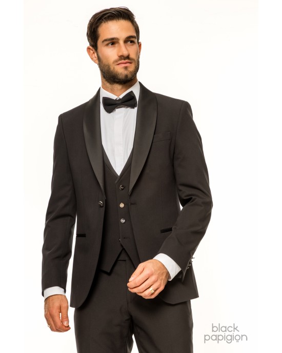 Κοστούμι 19V69 Italia Versace Abbigliamento Bruno Rolex μαύρο SLIM FIT