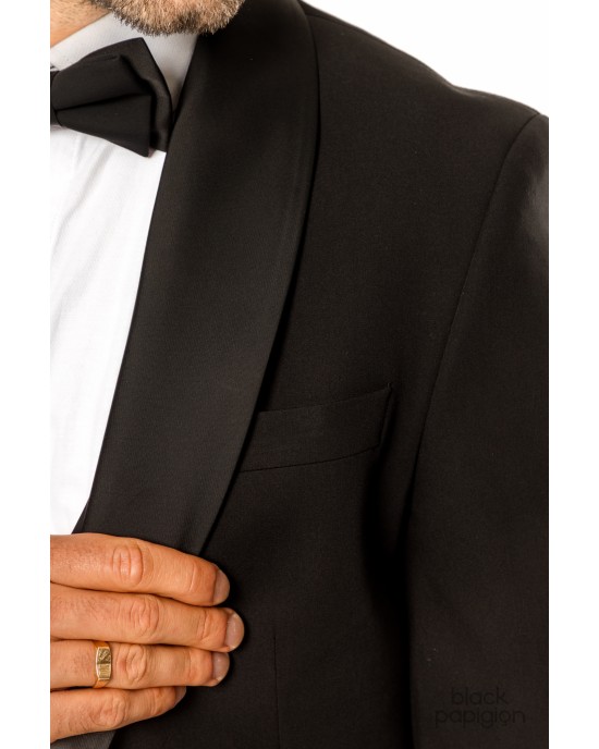 Κοστούμι 19V69 Italia Versace Abbigliamento Bruno Rolex μαύρο SLIM FIT