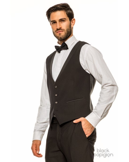 Κοστούμι 19V69 Italia Versace Abbigliamento Bruno Rolex μαύρο SLIM FIT