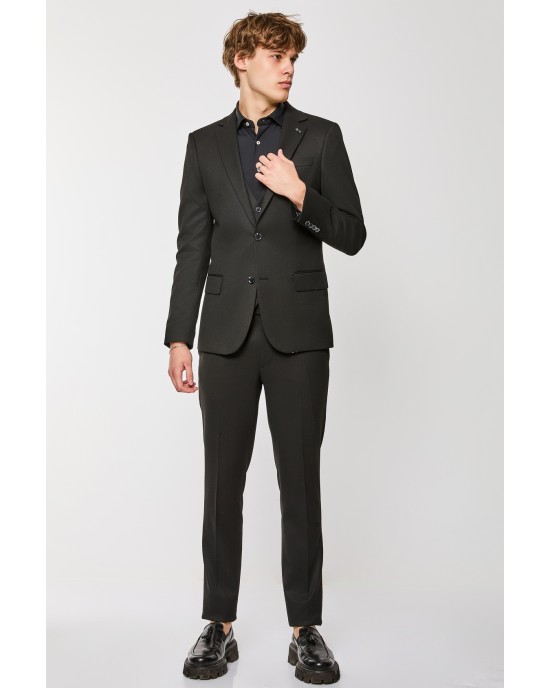 Κοστούμι Black Papigion μαύρο SLIM FIT