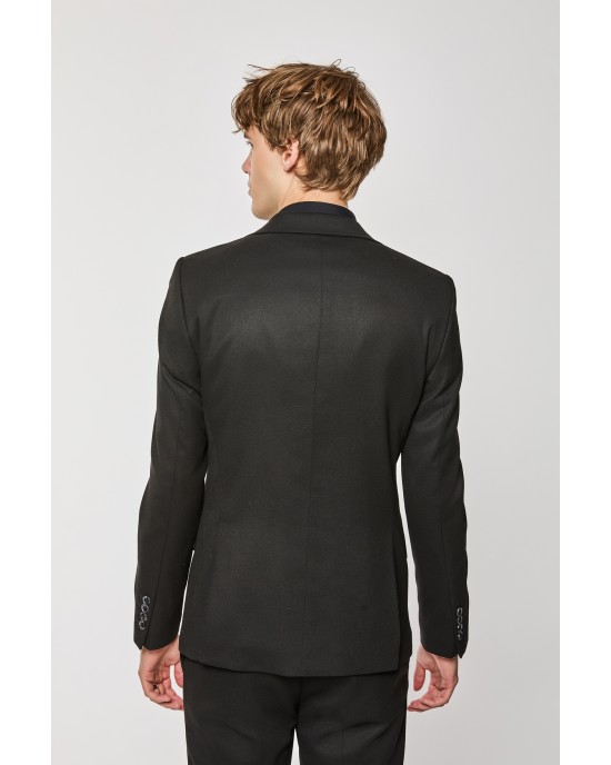 Κοστούμι Black Papigion μαύρο SLIM FIT