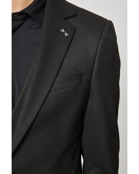 Κοστούμι Black Papigion μαύρο SLIM FIT