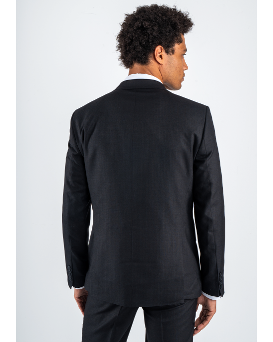 Κοστούμι Black Papigion Toscano μαύρο SLIM FIT