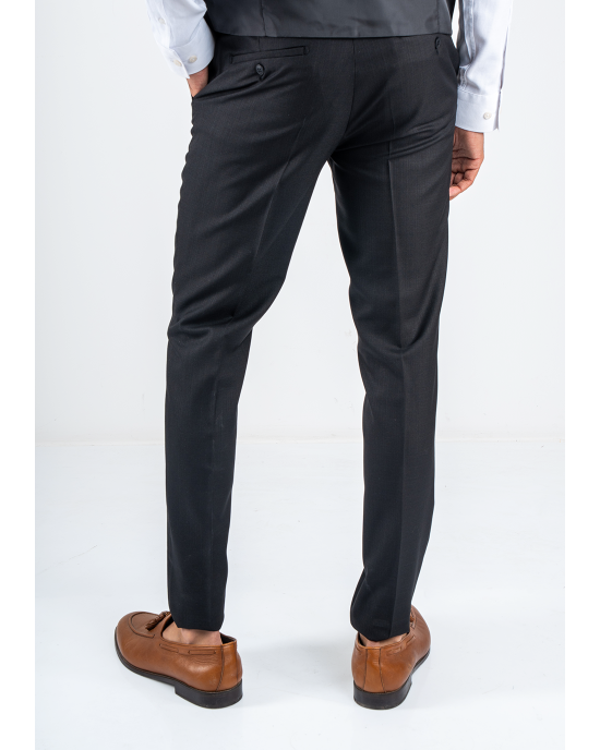 Κοστούμι Black Papigion Toscano μαύρο SLIM FIT