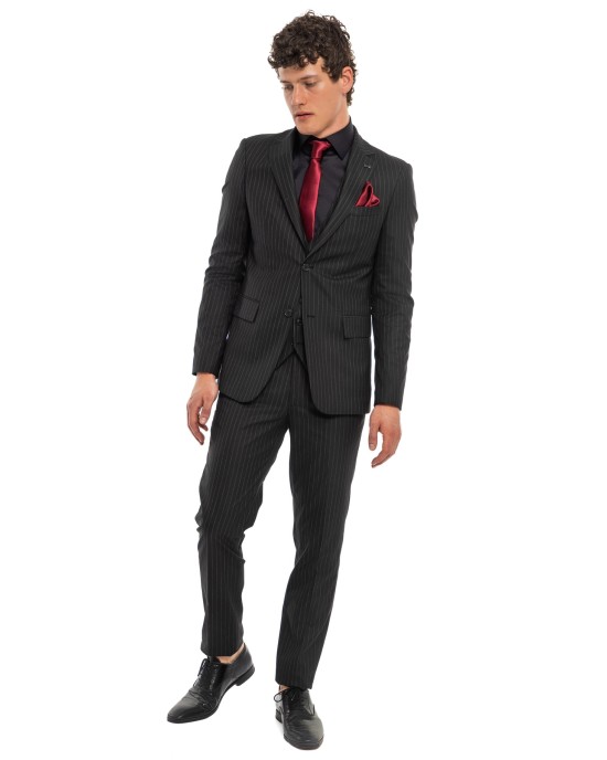 Κοστούμι Black Papigion μαυρο SLIM FIT