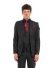 Κοστούμι Black Papigion μαυρο SLIM FIT
