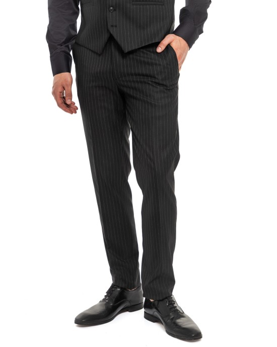 Κοστούμι Black Papigion μαυρο SLIM FIT