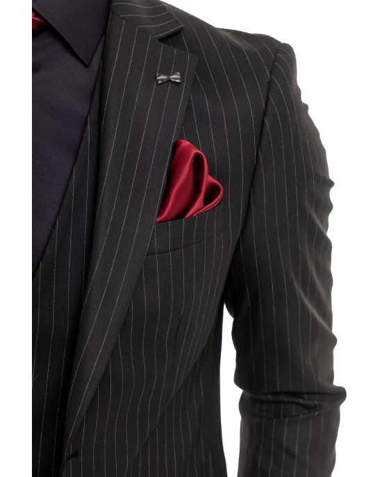Κοστούμι Black Papigion μαυρο SLIM FIT