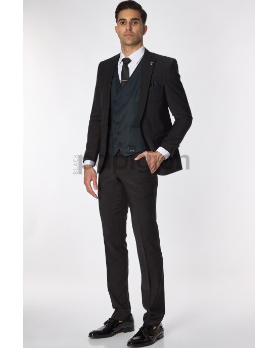 Κοστούμι 19V69 Italia Versace Abbigliamento μαύρο SLIM FIT