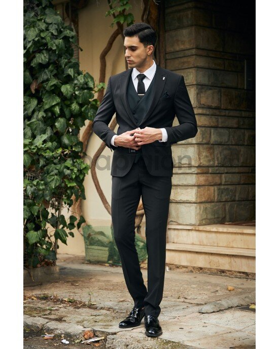 Κοστούμι 19V69 Italia Versace Abbigliamento μαύρο SLIM FIT
