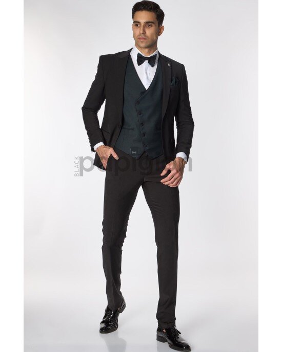 Κοστούμι 19V69 Italia Versace Abbigliamento μαύρο SLIM FIT