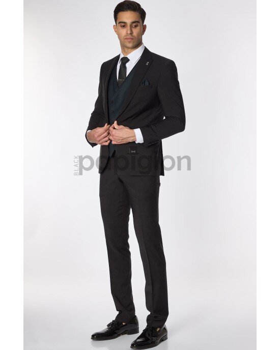 Κοστούμι 19V69 Italia Versace Abbigliamento μαύρο SLIM FIT