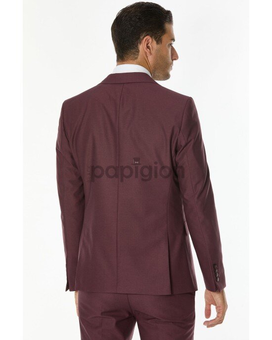 Κοστούμι Vittorio Firenze μωβ SLIM FIT