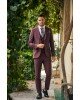 Κοστούμι Vittorio Firenze μωβ SLIM FIT