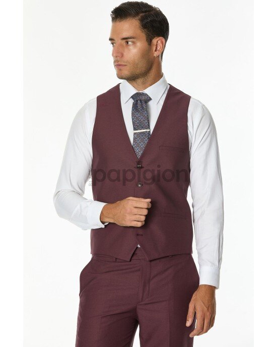 Κοστούμι Vittorio Firenze μωβ SLIM FIT
