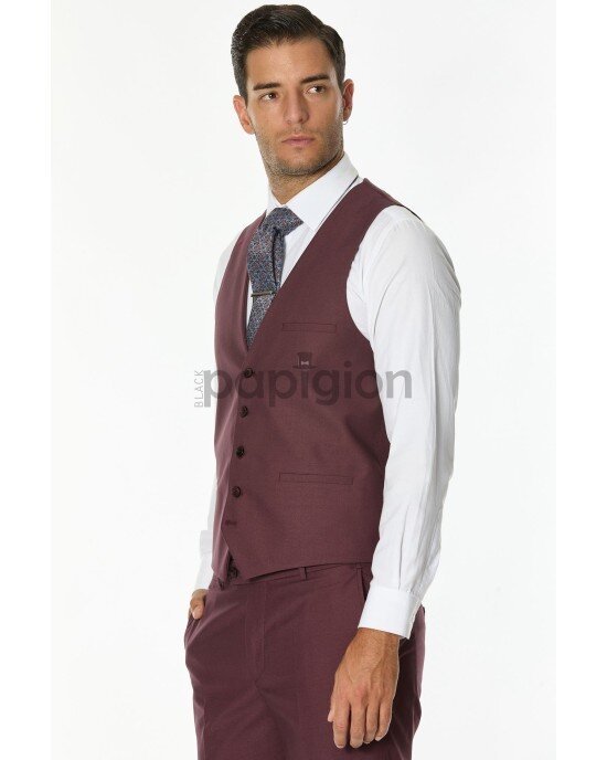 Κοστούμι Vittorio Firenze μωβ SLIM FIT