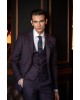 Κοστούμι Vittorio Bari μωβ SLIM FIT