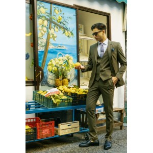 Κοστούμι Black Papigion λαδί