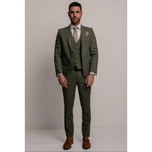 Κοστούμι Black Papigion Bermano λαδί