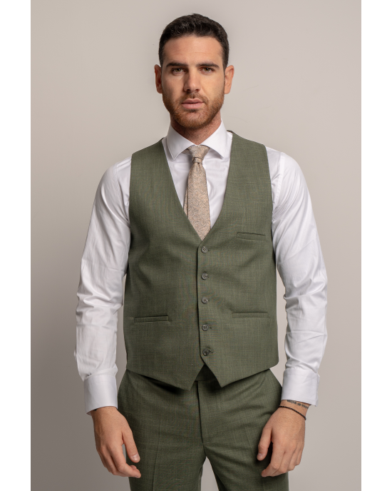 Κοστούμι Black Papigion Bermano λαδί SLIM FIT