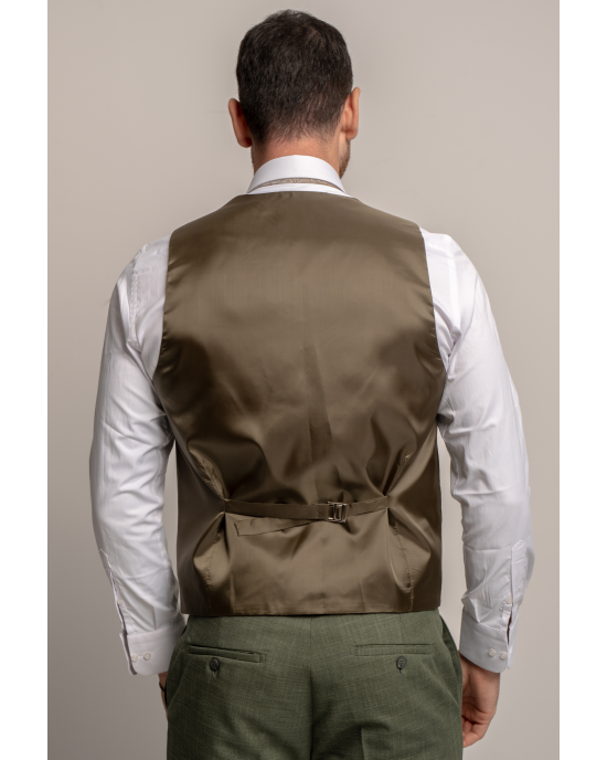 Κοστούμι Black Papigion Bermano λαδί SLIM FIT