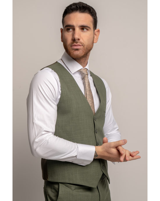 Κοστούμι Black Papigion Bermano λαδί SLIM FIT