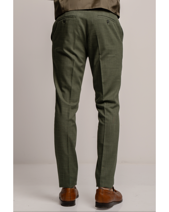 Κοστούμι Black Papigion Bermano λαδί SLIM FIT