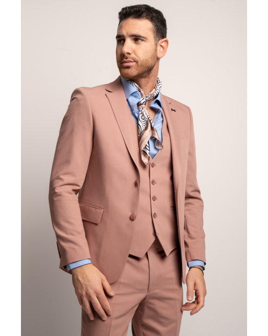 Κοστούμι Black Papigion Lοyka σομόν SLIM FIT