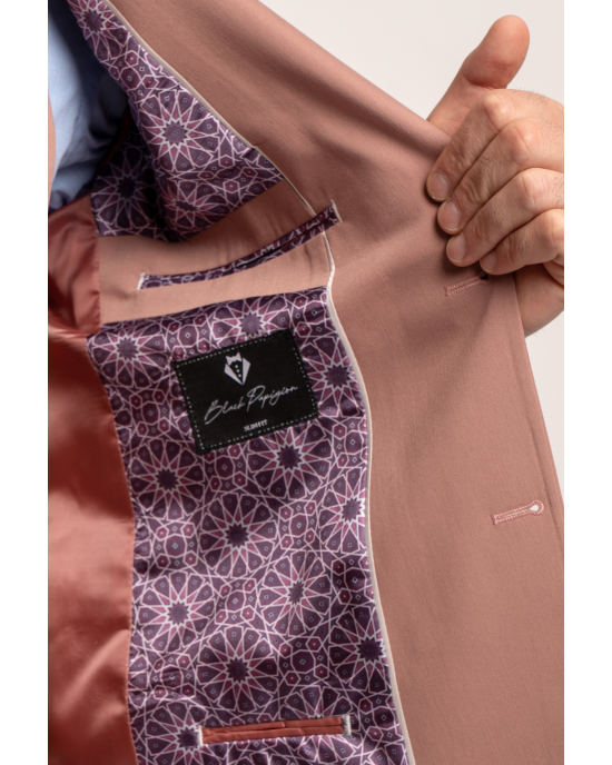 Κοστούμι Black Papigion Lοyka σομόν SLIM FIT