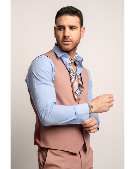 Κοστούμι Black Papigion Lοyka σομόν SLIM FIT