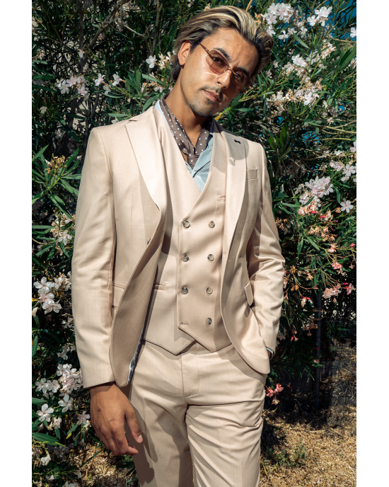 Κοστούμι Black Papigion Toscany σομόν SLIM FIT