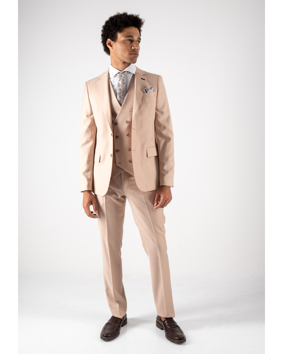 Κοστούμι Black Papigion Toscany σομόν SLIM FIT