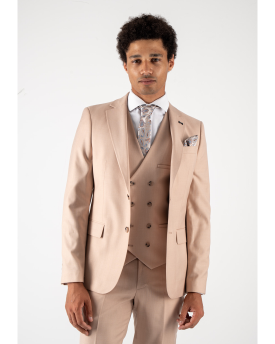 Κοστούμι Black Papigion Toscany σομόν SLIM FIT