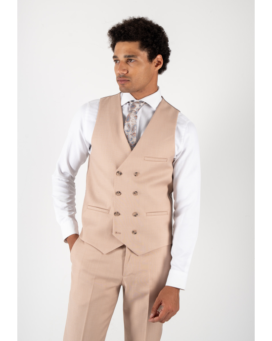 Κοστούμι Black Papigion Toscany σομόν SLIM FIT