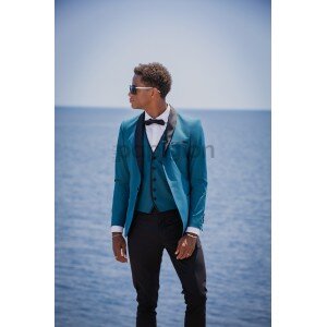 Κοστούμι Black Papigion πετρόλ