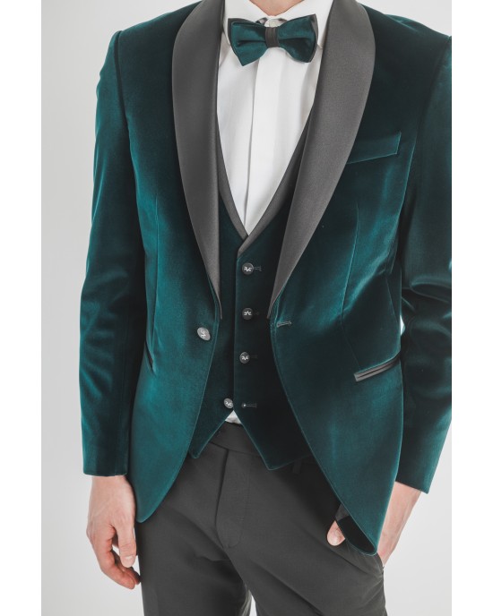 Κοστούμι Versace πετρόλ SLIM FIT