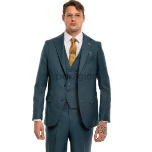 Κοστούμι Black Papigion πετρόλ