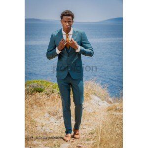 Κοστούμι Black Papigion πετρόλ