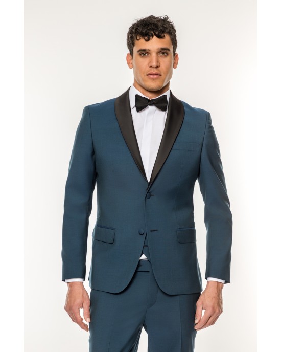 Κοστούμι Guy Laroche Homme πετρόλ SLIM FIT