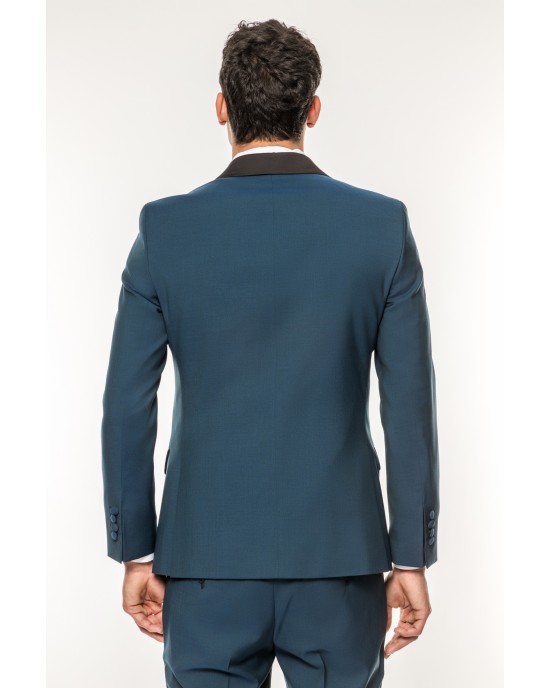 Κοστούμι Guy Laroche Homme πετρόλ SLIM FIT