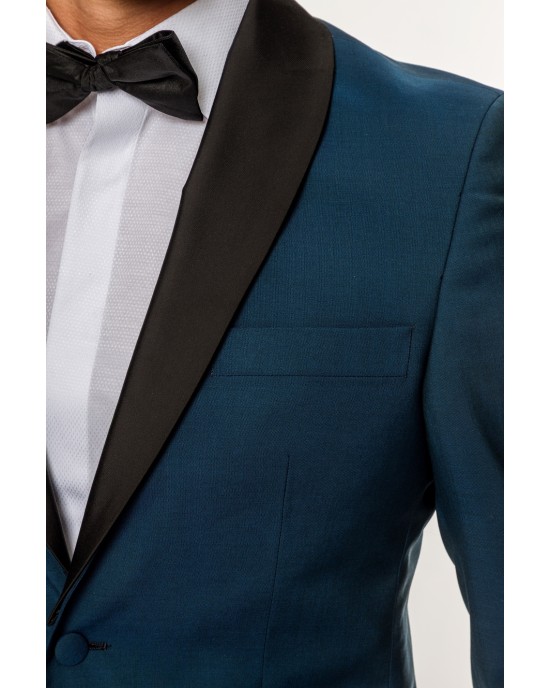 Κοστούμι Guy Laroche Homme πετρόλ SLIM FIT